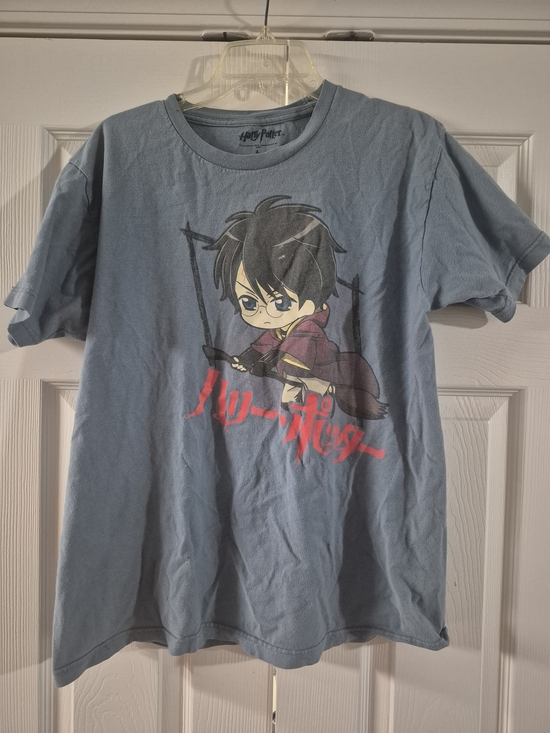 Wizarding World Of Harry Potter Other - Harry Potter Men's Blue Graphic Tee - Chibi Harry Design